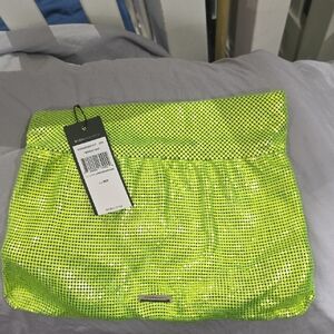 BCBGMaxAzria Neon Green Mesh Clutch NwT